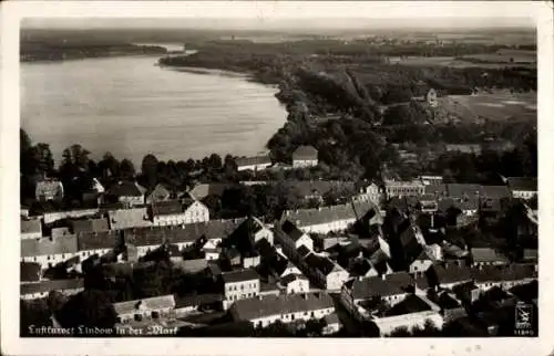 Ak Lindow in der Mark, Fliegeraufnahme