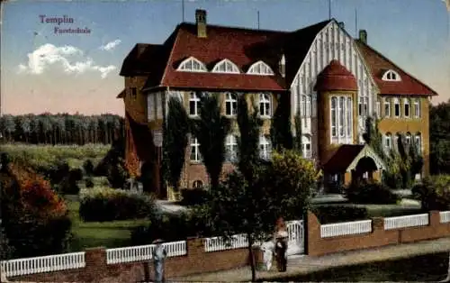 Ak Templin in der Uckermark, Forstschule