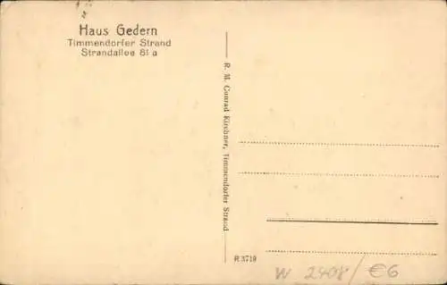 Ak Ostseebad Timmendorfer Strand in Holstein, Haus Gedern, Strandallee 81a