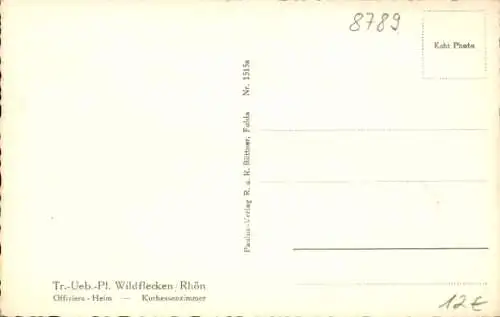 Ak Wildflecken in der Rhön Unterfranken, Truppenübungsplatz, Offiziers-Heim, Kurhessenzimmer