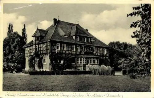 Ak Grabow Lüchow im Wendland, Kneipp Sanatorium, Landschloss Obergut Grabow