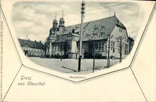 Ak Clausthal Zellerfeld im Oberharz, Marktkirche