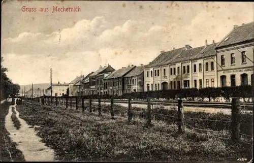 Ak Mechernich in der Eifel, Teilansicht, Bahnstrecke