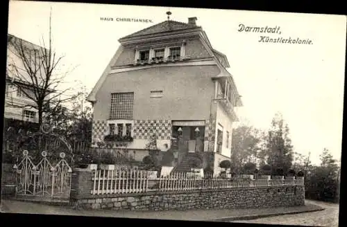 Ak Darmstadt in Hessen, Künstlerkolonie, Haus Christiansen