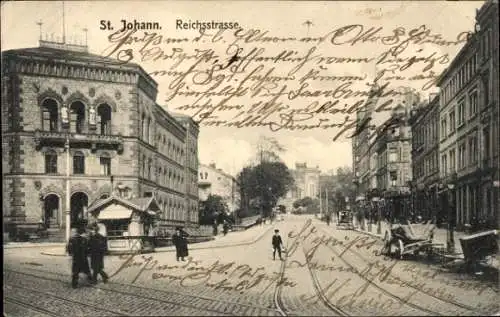 Ak St. Johann Saarbrücken im Saarland, Reichsstraße