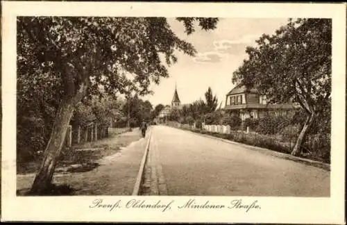 Ak Preußisch Oldendorf in Westfalen, Mindener Straße