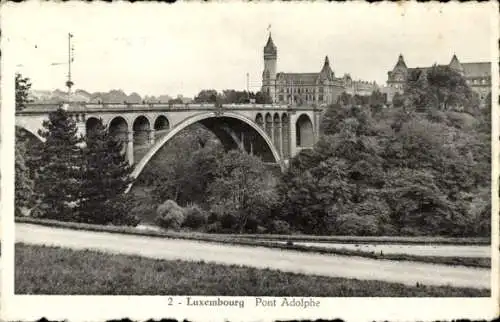 Ak Luxemburg Luxembourg, Adolphe Brücke