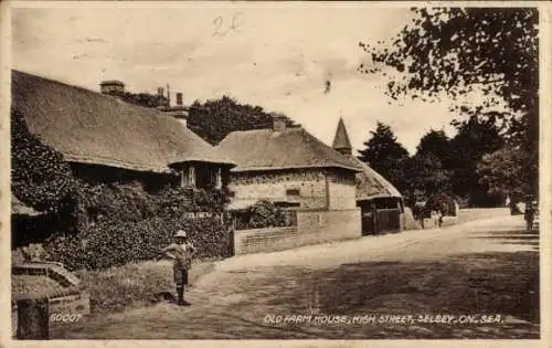 Ak Selsey Sussex England, Altes Bauernhaus, High Street