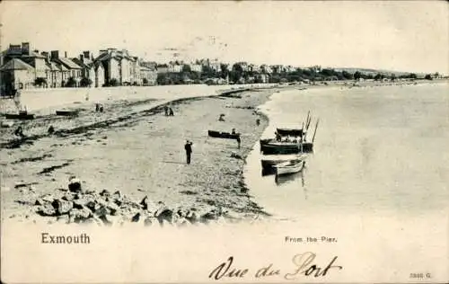 Ak Exmouth, Südwestengland, vom Pier aus