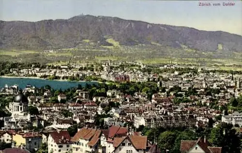 Ak Zürich Stadt Schweiz, Gesamtansicht, Blick vom Dolder
