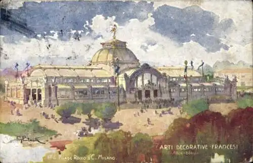 Künstler Ak Milano Mailand Lombardia, Esposizione 1906, Arti Decorative Francesi