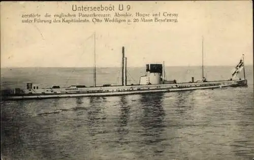 Ak Deutsches U Boot, U 9