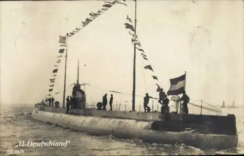 Ak Deutsches U Boot, Deutschland, Flaggen