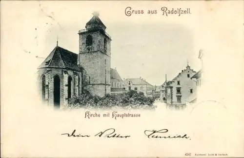 Ak Radolfzell am Bodensee, Kirche, Hauptstraße
