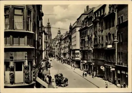 Ak Dresden Zentrum Altstadt, Schlossstraße mit Hofkirche, Schloss