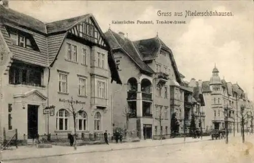 Ak Berlin Pankow Niederschönhausen, Kaiserliches Postamt, Treskowstraße