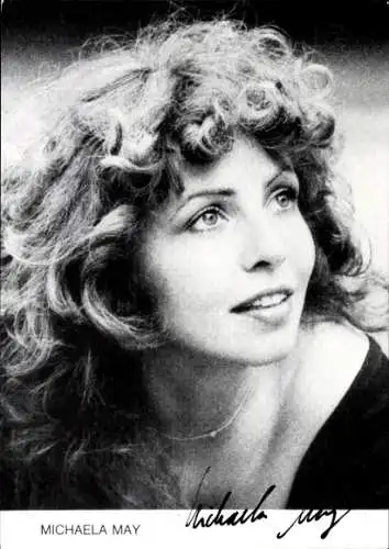 Ak Schauspielerin Michaela May, Portrait, Autogramm