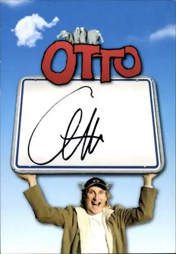 Ak Komiker und Schauspieler Otto Waalkes, Portrait, Autogramm
