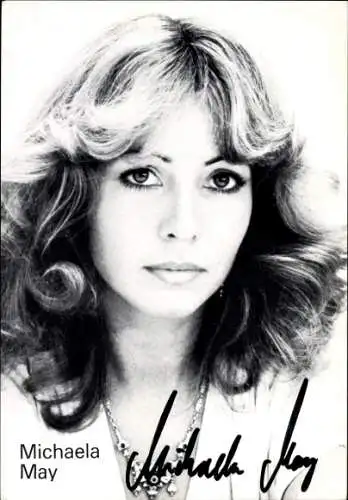 Ak Schauspielerin Michaela May, Portrait, Autogramm