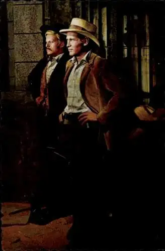 Ak Schauspieler Robert Redford, Paul Newman, Butch Cassidy and the Sundance Kid, Wachsmuseum