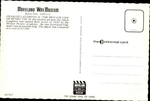 Ak Schauspieler Charles Laughton, The Private Life of Henry 8., Wachsmuseum