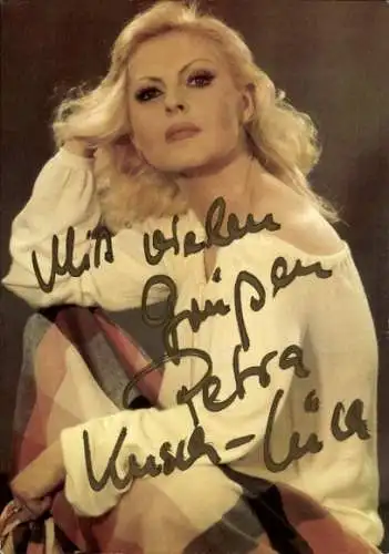 Ak Schauspielerin Petra Kusch-Lück, Portrait, Autogramm