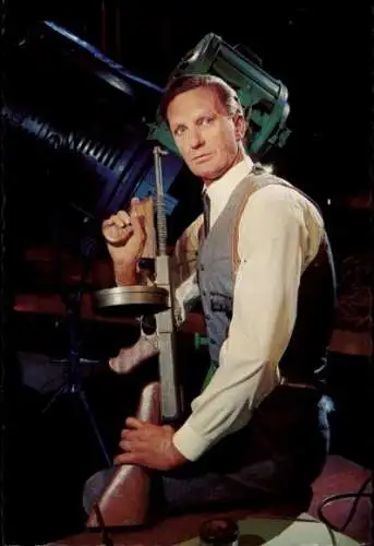 Ak Schauspieler Robert Stack, Portrait, Thompson MP, Film Untouchables
