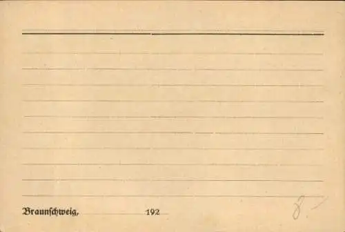 Ak Braunschweig in Niedersachsen, Rind- und Schweineschlachterei von A. Hartwig, Steinweg 14