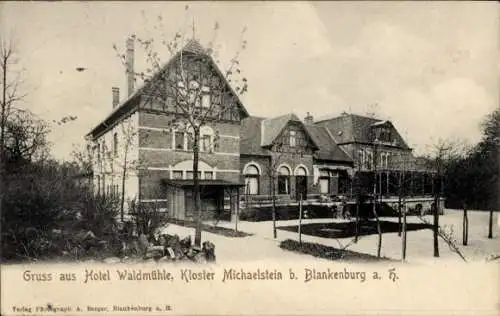 Ak Michaelstein Blankenburg am Harz, Kloster Michaelstein, Hotel Waldmühle