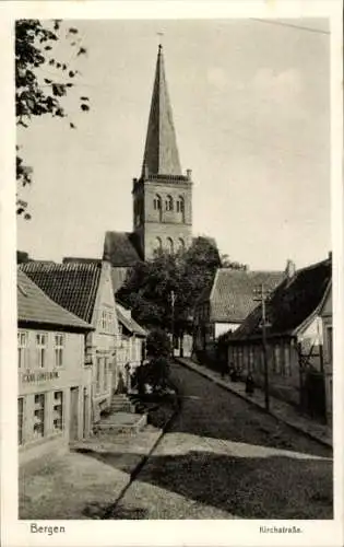 Ak Bergen auf der Insel Rügen, Kirchstraße