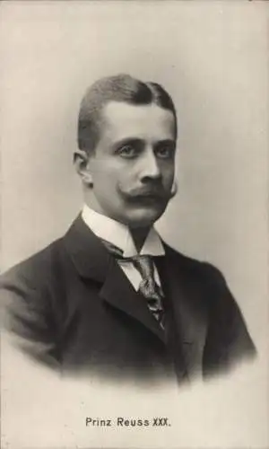 Ak Prinz Heinrich XXX, Reuß jüngere Linie, Portrait