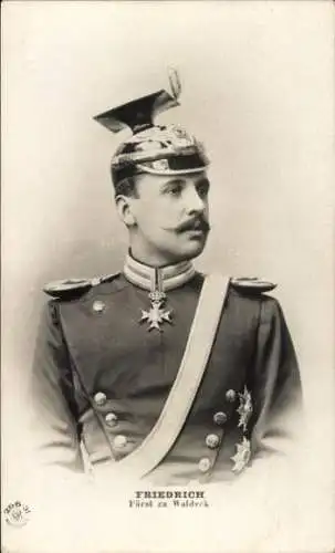 Ak Fürst Friedrich zu Waldeck, Portrait, Uniform