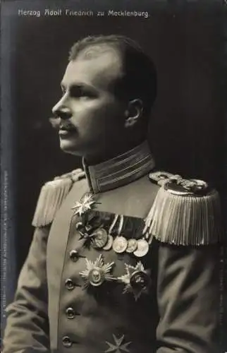 Ak Herzog Adolf Friedrich zu Mecklenburg in Uniform