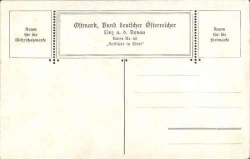 Künstler Ak Kutzer, Ernst, Die Freiheitskriege 1806-1815, Aufstand in Tirol, Bund dt. Österreicher