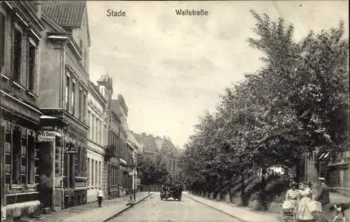 Ak Stade in Niedersachsen, Wallstraße