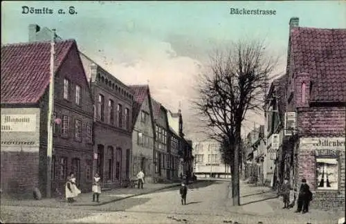 Ak Dömitz an der Elbe Mecklenburg, Bäckerstraße