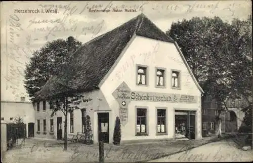 Ak Herzebrock Clarholz in Westfalen, Schenkwirtschaft