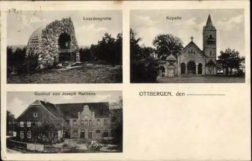 Ak Ottbergen Schellerten in Niedersachsen, Kapelle, Lourdesgrotte, Gasthof