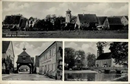 Ak Altenmuhr Muhr am See, Tor, Kirche