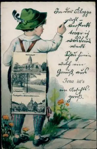 Leporello Ak Krosno Odrzańskie Crossen Oder Ostbrandenburg, Bismarckturm, Volksbad, Fuchsturm