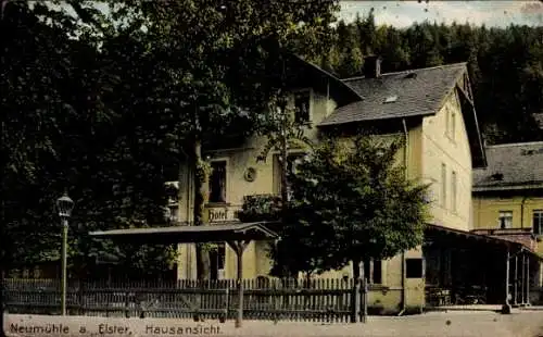 Ak Neumühle an der Elster Greiz in Thüringen, Hotel