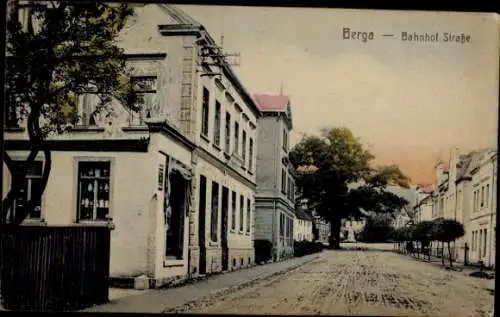 Ak Berga an der Elster Thüringen, Bahnhofstraße