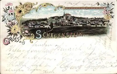 Litho Schauenstein im Frankenwald, Totalansicht