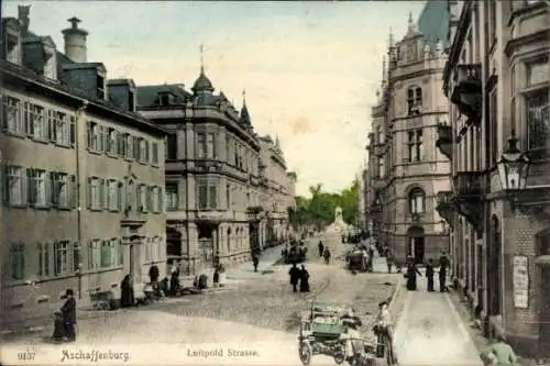 Ak Aschaffenburg in Unterfranken, Luitpold-Straße