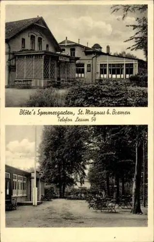 Ak St Magnus Burglesum Hansestadt Bremen, Blöte's Sommergarten