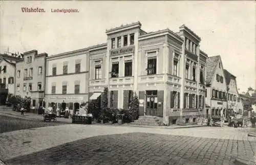 Ak Vilshofen an der Donau Niederbayern, Ludwigsplatz, Geschäft von Franz Kapeller