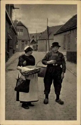 Ak Urk Flevoland Niederlande, Volkstrachten