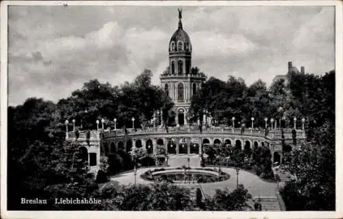 Ak Wrocław Breslau Schlesien, Liebichshöhe, Treppe