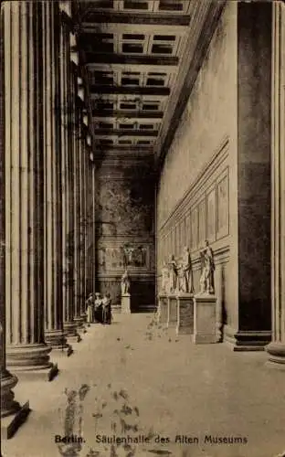 Ak Berlin Mitte, Altes Museum, Säulenhalle
