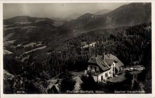 Ak Neunkirchen in Niederösterreich, Prein Gscheid, Gasthof Geyschläger